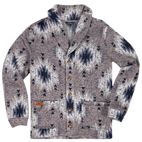 MN Aztec Shirt Jacket - Gray Aztec - F22 - Simply Southern
