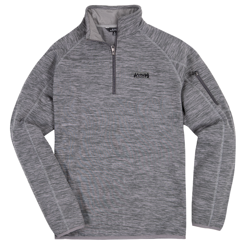 MN Simply Sweater - Quarter Zip Pullover - Heather Gray - F22 - Simply Southern