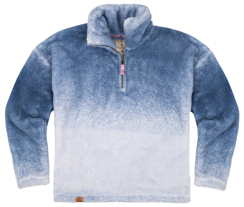 Ombre Sherpa Pullover - Ice Blue - F22 - Simply Southern