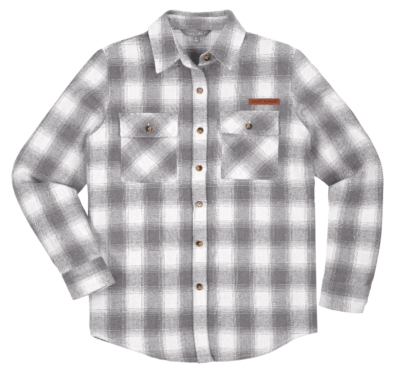 Shacket - Shirt - Gray Plaid - F22 - Simply Southern