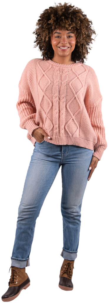 Preppy Sweater - Rose - F22 - Simply Southern