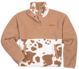 Quarter Snap Sherpa Pullover - Cow - F22 - Simply Southern