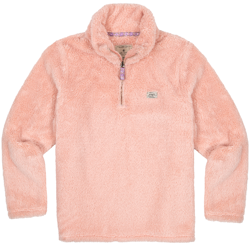 Simply Classic Sherpa Pullover - Pink - F22 - Simply Southern
