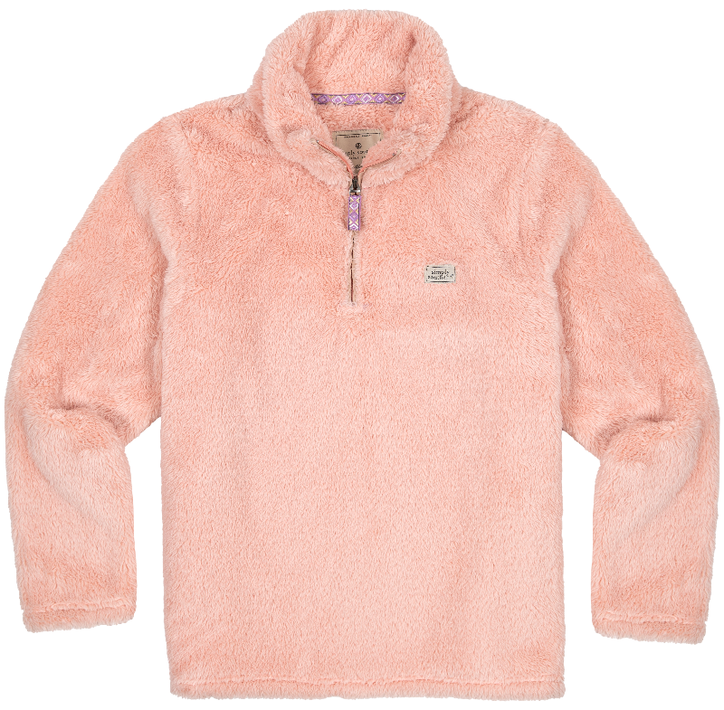 Simply Classic Sherpa Pullover Pink F22 Simply Southern