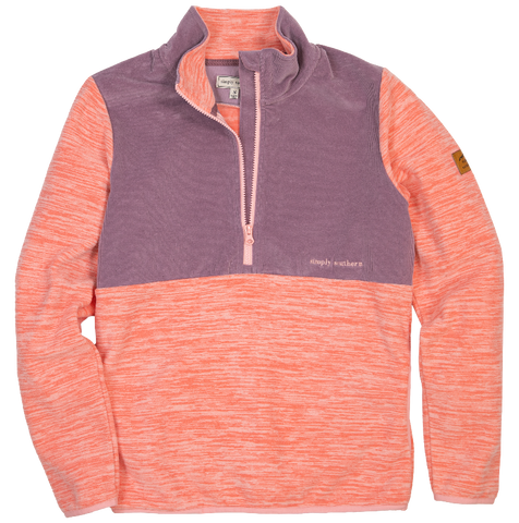 Simply Cordy - Quarter Zip Pullover - Coral - F22 - Simply Southern