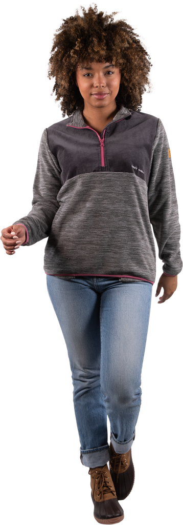 Simply Cordy - Quarter Zip Pullover - Gray - F22 - Simply Southern