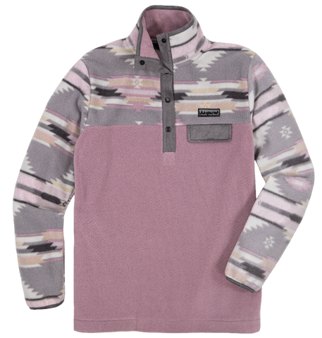 Simply Fleece Quarter Snap Pullover - Aztec - F22 - Simply Southern