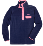 Simply Fleece Quarter Snap Pullover - Navy - F22 - Simply Southern