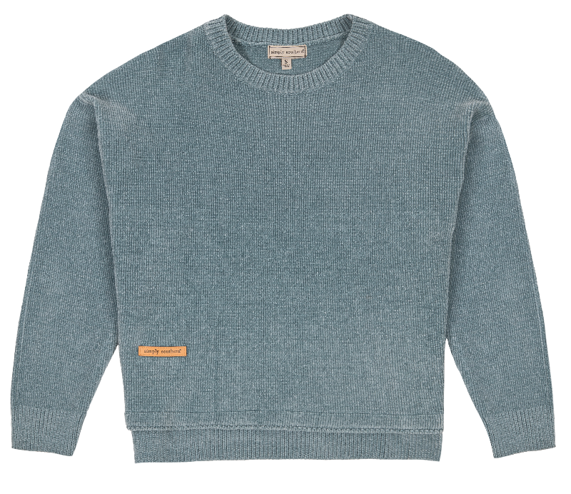 Sweatshirt Chnl Crew - Aegean Blue - F22 - Simply Southern