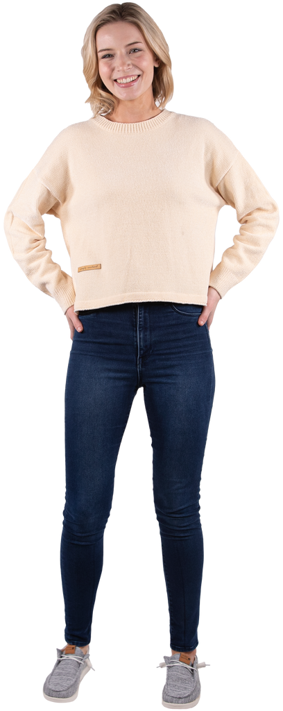 Sweatshirt Chnl Crew - Cream - F22 - Simply Southern