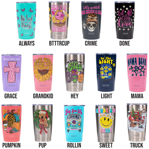 Graphic Tumbler 20 oz - Simply Southern - 24 hours cold / 8 hours hot