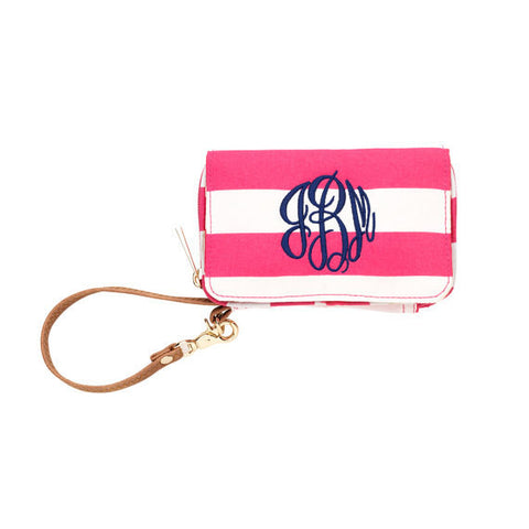Pink Stripe - Wristlet