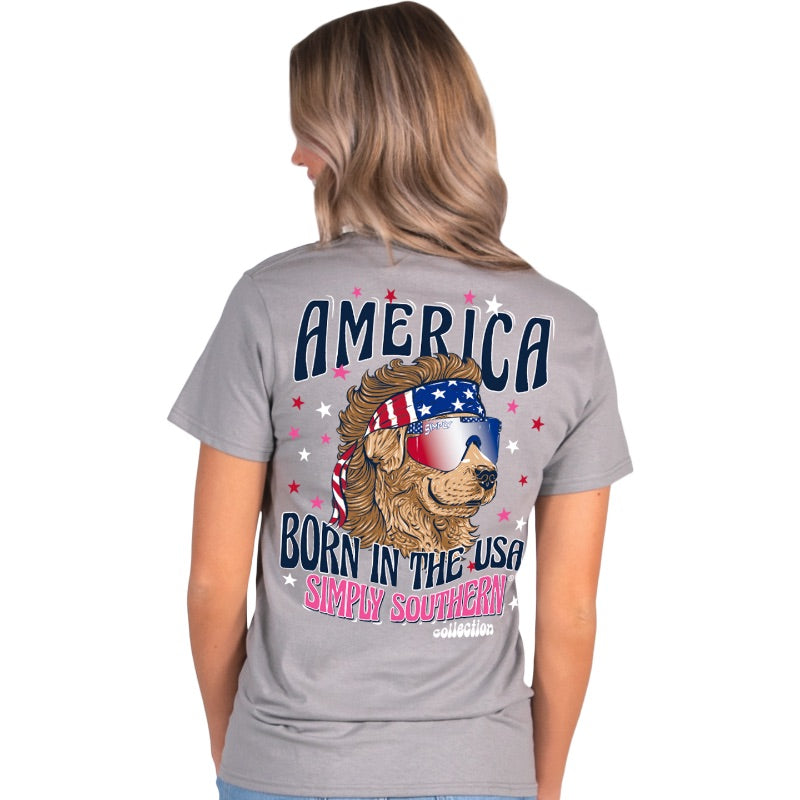 America - Born in The USA - SS - S22 - Adult T-Shirt