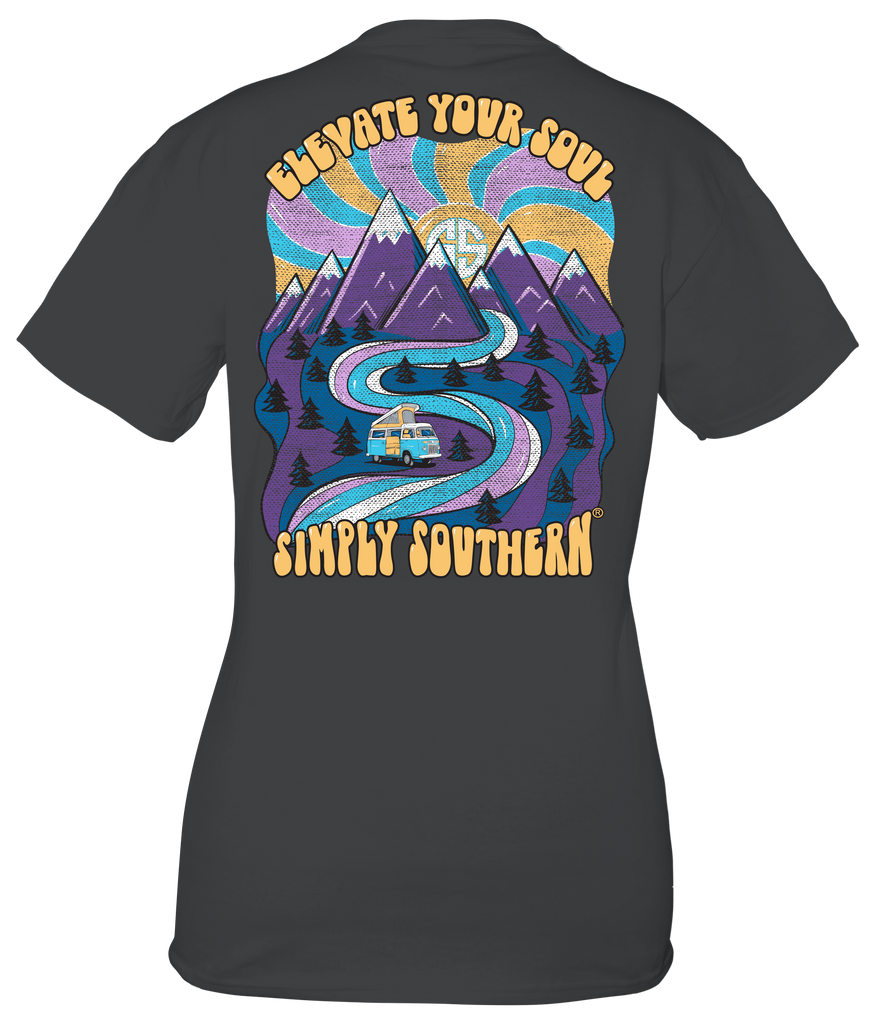 Elevate Your Soul - Mountains VW Van - SS - S21 - Adult T-Shirt