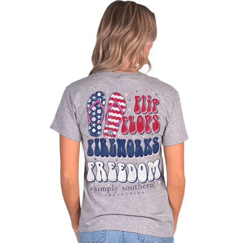 Flip Flops, Fireworks, Freedom - SS - S22 - Adult T-Shirt