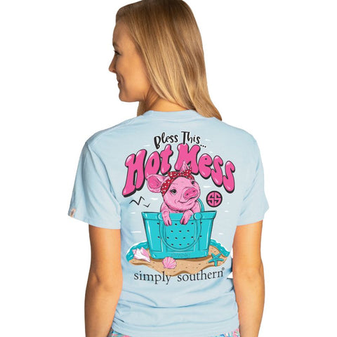 Bless This Hot Mess - Pig - SS - S21 - Adult T-Shirt
