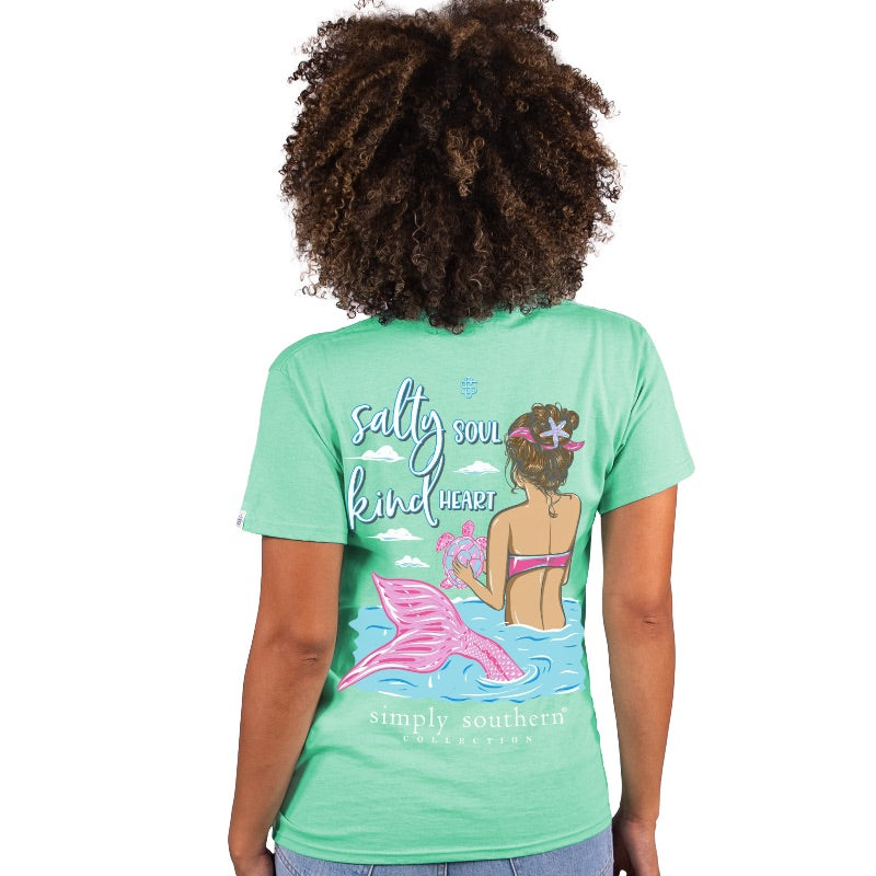 Salty Soul Kind Heart - Mermaid - SS - S22 - Adult T-Shirt