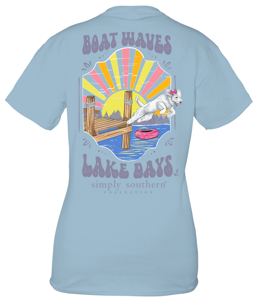 Boat Waves Lake Days - S23 - SS - Adult T-Shirt
