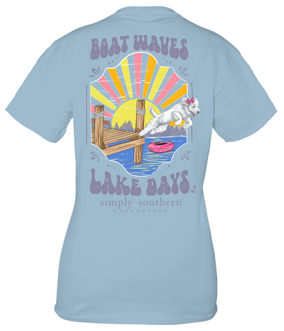 Boat Waves Lake Days - S23 - SS - Adult T-Shirt