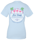 Flamingos - Livin' Simply Sweet & Happy - S23 - SS - Adult T-Shirt