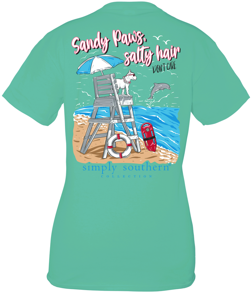 Sandy Paws, Salty Hair Don't Care - SS - S22 - Adult T-Shirt