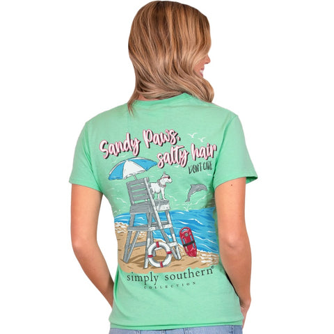 Sandy Paws, Salty Hair Don't Care - SS - S22 - Adult T-Shirt