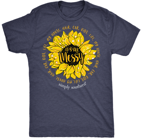 Vintage - It's All Messy - Sunflower - SS - S21 - Adult T-Shirt
