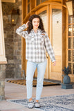 Shacket - Shirt - Gray Plaid - F22 - Simply Southern