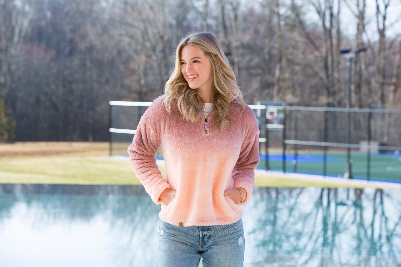 Ombre Sherpa Pullover - Dawn - F22 - Simply Southern