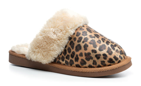 Snooze Slippers - Gold Leopard - Corkys