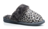 Snooze Slippers - Silver Leopard - Corkys