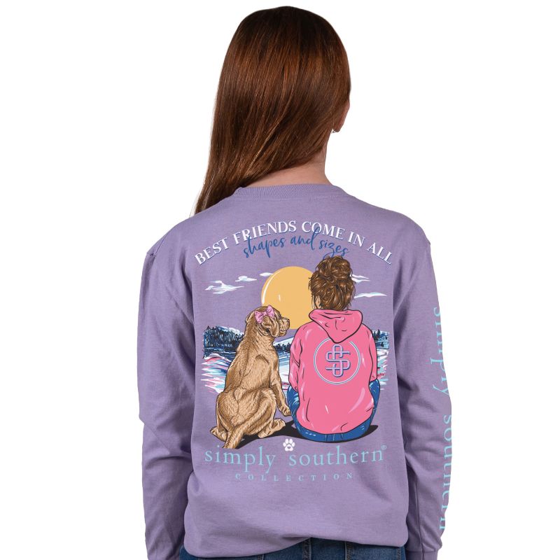 Best Friends Come In All Shapes And Sizes - Dog Lover - SS - F22 - YOUTH Long Sleeve