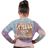 Sloth - My Life Isn't A Mess, It's Under Construction - Tie Dye - SS - F21 - YOUTH Long Sleeve