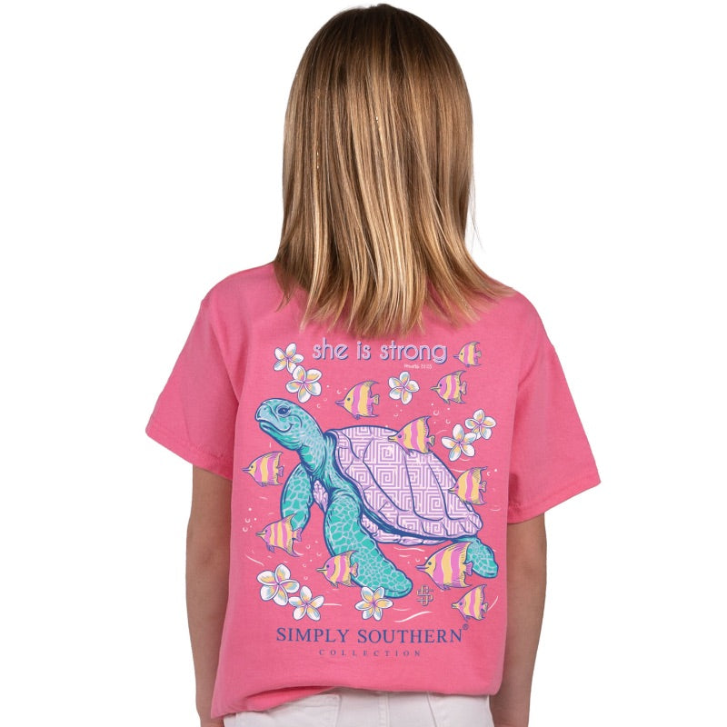 She is Strong - Sea Turtle - SS - S22 - YOUTH T-Shirt