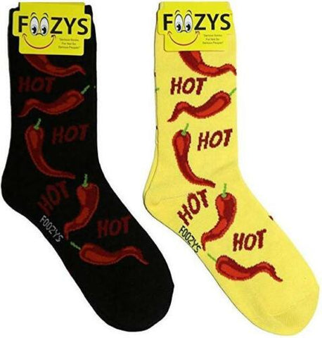 Graphic Adult Socks - Foozy - Hot Pepper (Yellow & Black)