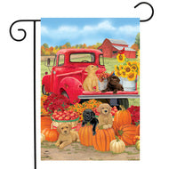 Fall Puppies - Garden Flag