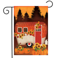 Autumn Night Camper - Sunflowers - Garden Flag