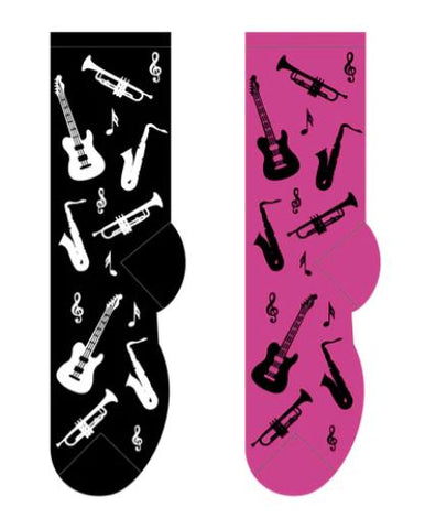 Graphic Adult Socks - Foozy - Music Notes