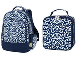 Dani Navy Pattern Backpack Set