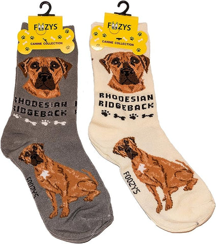 Graphic Adult Socks - Foozy - Rhodesian Ridgeback