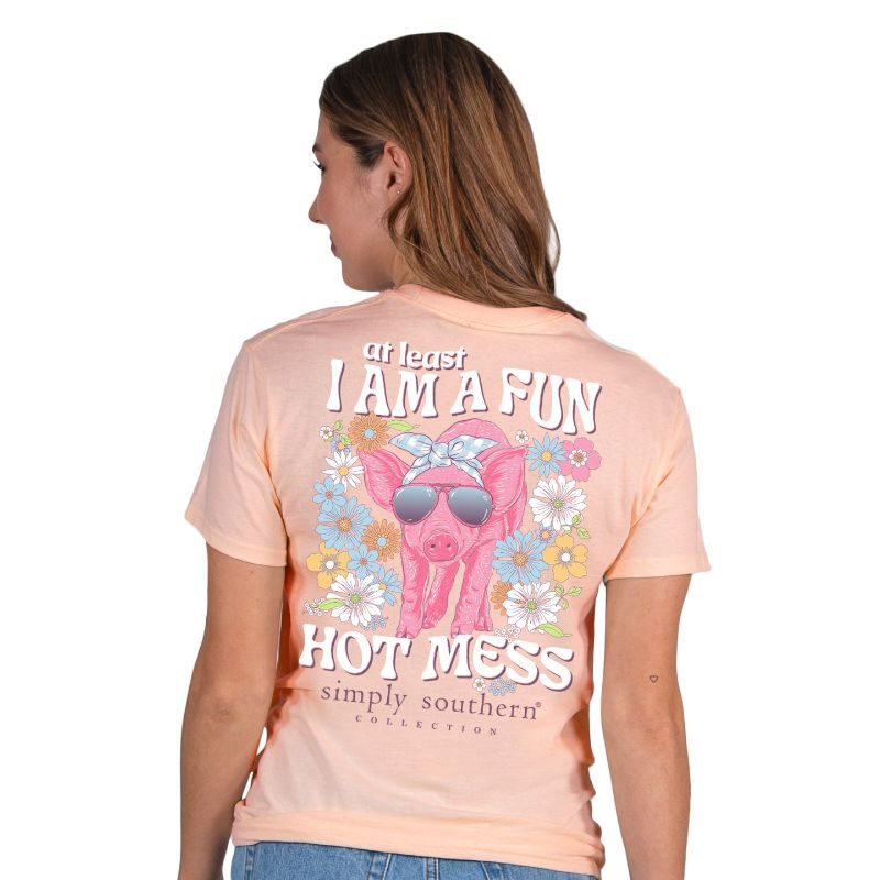 At Least I Am A Fun Hot Mess - Pig - S23 - SS - Adult T-Shirt